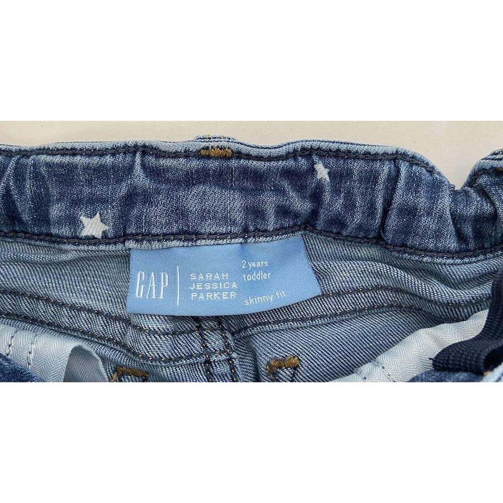Baby Gap Girls 2T Jeans Stars Planets Flowers Embroidered Sarah Jessica Parker - Picture 7 of 9